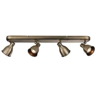 Led Tilting Ceiling Spotlight Antique Brass 4 Bulb Bar Kitchen Island Downlight - image 1