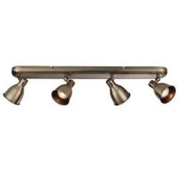 Led Tilting Ceiling Spotlight Antique Brass 4 Bulb Bar Kitchen Island Downlight