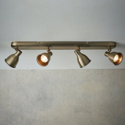 Led Tilting Ceiling Spotlight Antique Brass 4 Bulb Bar Kitchen Island Downlight - thumbnail 3
