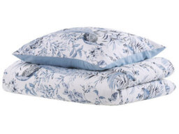 Beliani Duvet Cover Set Ballard Sateen Cotton 135 X 200 Cm Blue - thumbnail 6