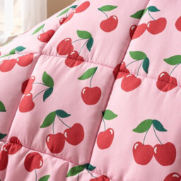 Ohs Cherry Frill Edge Coverless 7.5 Tog Duvet Set With Pillowcase - Single - thumbnail 5
