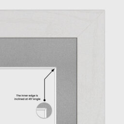 AK Frames 40X20Cm White Ash Modern Multi Photo Frame With Silver Mount - Holds 3 Apertures (3X) 6X4 Photos - thumbnail 7