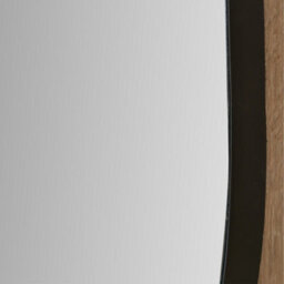 Pacific Lifestyle Oval Wall Mirror Black Metal Slim Frame 60X90Cm Contemporary - thumbnail 3
