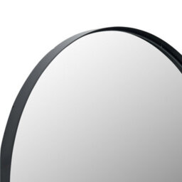 Pacific Lifestyle Oval Wall Mirror Black Metal Slim Frame 60X90Cm Contemporary - thumbnail 7