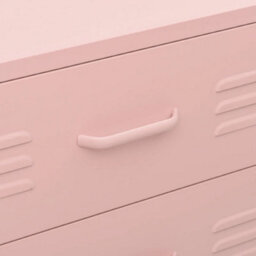 Berkfield Chest Of Drawers Pink 80X35X101.5 Cm Steel - thumbnail 8