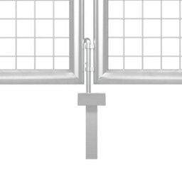 Berkfield Garden Gate Steel 350X75 Cm Silver - thumbnail 3