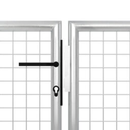 Berkfield Garden Gate Steel 350X75 Cm Silver - thumbnail 4