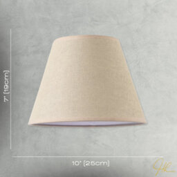 Happy Homewares Traditional Rattan Tweed Lamp Shade With Pale Pink Cotton Fabric Trims - thumbnail 7