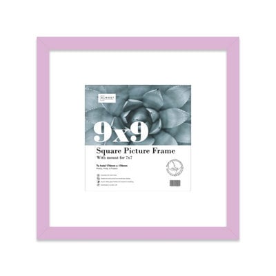 "9X9"" Lilac Picture Frame - 9X9"" Square Frame With 7X7"" Mount For 9X9""/7X7"" Pictures Vintage Style Wall Art, 1 Pack" - image 1