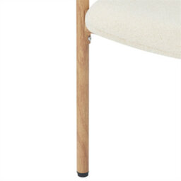 Abrihome Set Of 6, Metal Chairs, Dining Chairs, Suitable For Homes, Restaurants, Living Rooms, And Cafes, Boucle, Natural Wood Color - thumbnail 6