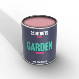 Paintnuts Garden Furniture Fence Shed Table Chairs For Wood Metal & Plastic Weatherproof Matt Paint - Light Pink - 1L (Ral3015) - thumbnail 2