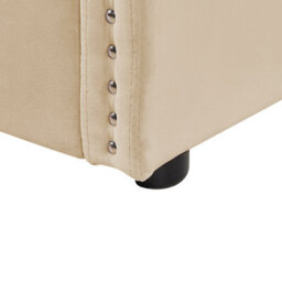 Beliani Trundle Bed Velvet Troyes 90 X 200 Cm (Eu Single) Beige - thumbnail 8