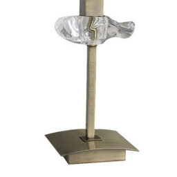 Luminosa Lighting Luminosa Akira Table Lamp 1 Light E14, Antique Brass With Black Shade - thumbnail 3