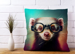 Warren Reed Designer Ferret Splashart Cushions 45Cm X 45Cm - thumbnail 2