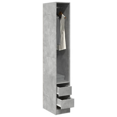 Berkfield Wardrobe Concrete Grey 30X50X200 Cm Engineered Wood - image 1