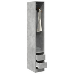 Berkfield Wardrobe Concrete Grey 30X50X200 Cm Engineered Wood - thumbnail 1