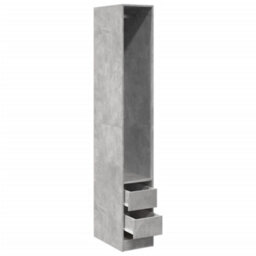Berkfield Wardrobe Concrete Grey 30X50X200 Cm Engineered Wood - thumbnail 5