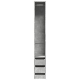 Berkfield Wardrobe Concrete Grey 30X50X200 Cm Engineered Wood - thumbnail 4