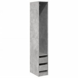 Berkfield Wardrobe Concrete Grey 30X50X200 Cm Engineered Wood - thumbnail 2
