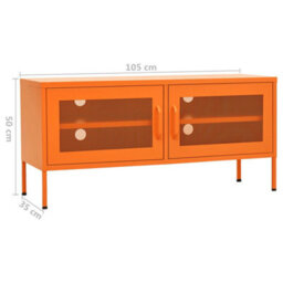 Vidaxl Tv Cabinet Orange 105X35X50 Cm Steel - thumbnail 9