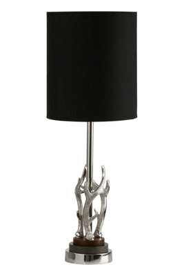 Orsina Antler & Marble Base Table Lamp, Christmas Theme Table Lamp For Study Table, Side Table, Black Table Lamp - image 1