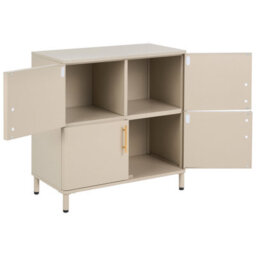 Beliani 4 Door Sideboard Ombura Metal Beige - thumbnail 4