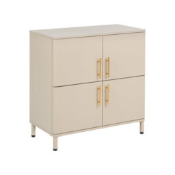 Beliani 4 Door Sideboard Ombura Metal Beige - thumbnail 1