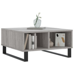 Berkfield Sturdy Coffee Table Grey Sonoma 60X60X30 Cm Engineered Wood - thumbnail 3