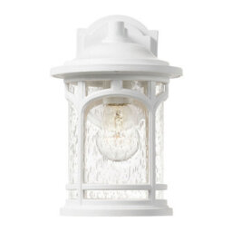 Stylish Outdoor Ip44 Wall Light Lantern With E27 Led Bulb - 60W, White Finish - thumbnail 3