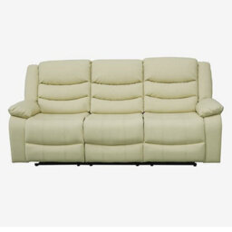 Furniture in Fashion Sorreno Bonded Leather Recliner 3 Seater Sofa In Ivory - thumbnail 6