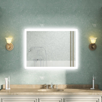 AVER-GROWTH Bathroom Led Mirror With Shaver Socket 3 Colour Lightsanti-Fog Dimmable Touch/wall Switch Vertical/horizontal Wall Mount700X500mm - image 1