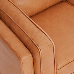 Valencia Artisan Leather Three Seats Sofa Cognac Nappa 11000 Top Grain Leather Alder Wood Legs And Frame - thumbnail 7