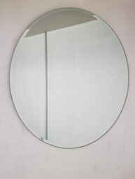 Biznest Large Frameless Round 60Cm Wall Mounted Mirror Bathroom Living Room A Must Have Mirror Very Good Size - thumbnail 1