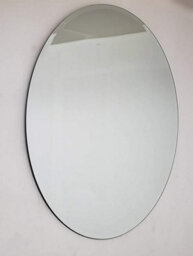 Biznest Large Frameless Round 60Cm Wall Mounted Mirror Bathroom Living Room A Must Have Mirror Very Good Size - thumbnail 2