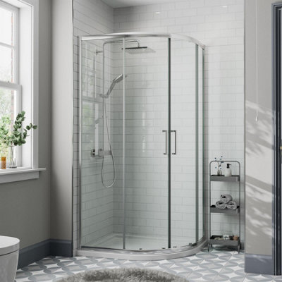 Affine 1200 X 800mm Right Hand Offset Quadrant Shower Enclosure Framed 8mm Safety Glass - image 1