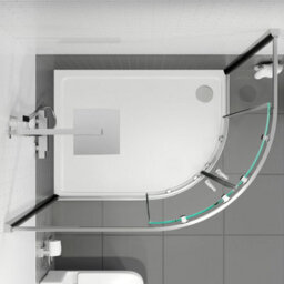 Affine 1200 X 800mm Right Hand Offset Quadrant Shower Enclosure Framed 8mm Safety Glass - thumbnail 4