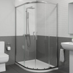 Affine 1200 X 800mm Right Hand Offset Quadrant Shower Enclosure Framed 8mm Safety Glass - thumbnail 3