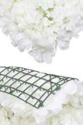 Neel Blue Artificial Flower Wall Backdrop Panel, 60Cm X 40Cm, With Green Leaves - thumbnail 2