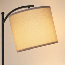 Free Standing Floor Lamp With Linen Shade And Remote Control - thumbnail 2