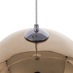 Beliani Aurora Pendant Lamp - Gold Glass Globe 1 Light, Adjustable Height, 25Cm Diameter, 125Cm Drop - thumbnail 5