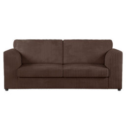 Furnishings For Less UK Luxor Jumbo Cord 3 + 1 + 1 Fabric 3 Piece Sofa Suite - Fullback Chocolate - thumbnail 2
