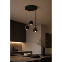Luminosa Lighting Luminosa Simply Cluster Pendant Ceiling Light Black 3X E27 - thumbnail 2