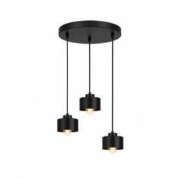 Luminosa Lighting Luminosa Simply Cluster Pendant Ceiling Light Black 3X E27 - thumbnail 1