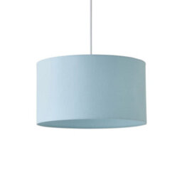 Valuelights Reni Duck Egg Blue Fabric Drum Ceiling Lamp Shade And Bulb (D)45Cm - thumbnail 2
