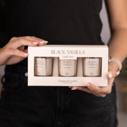 Marco Paul 3Pc Scented Candle Set - Black Vanilla - thumbnail 4