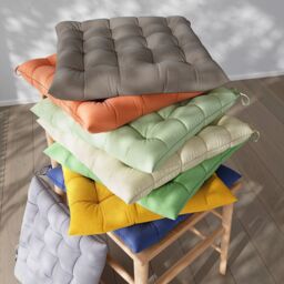 GoodHome Hiva Beige Plain Indoor Square Seat Pad (L)45Cm X (W)45Cm - thumbnail 4