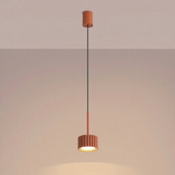 Sollux Lighting Aura Aluminum Red Ochre 1 Lights Minimalist Pendant Lamps - thumbnail 3