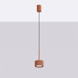 Sollux Lighting Aura Aluminum Red Ochre 1 Lights Minimalist Pendant Lamps - thumbnail 2