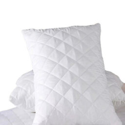 Pack Of 4 Luxury Quilted Zipped Pillow Protectors Soft Pillow Pairs White Cover - Pack Of 4 - thumbnail 4