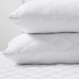 Pack Of 4 Luxury Quilted Zipped Pillow Protectors Soft Pillow Pairs White Cover - Pack Of 4 - thumbnail 5